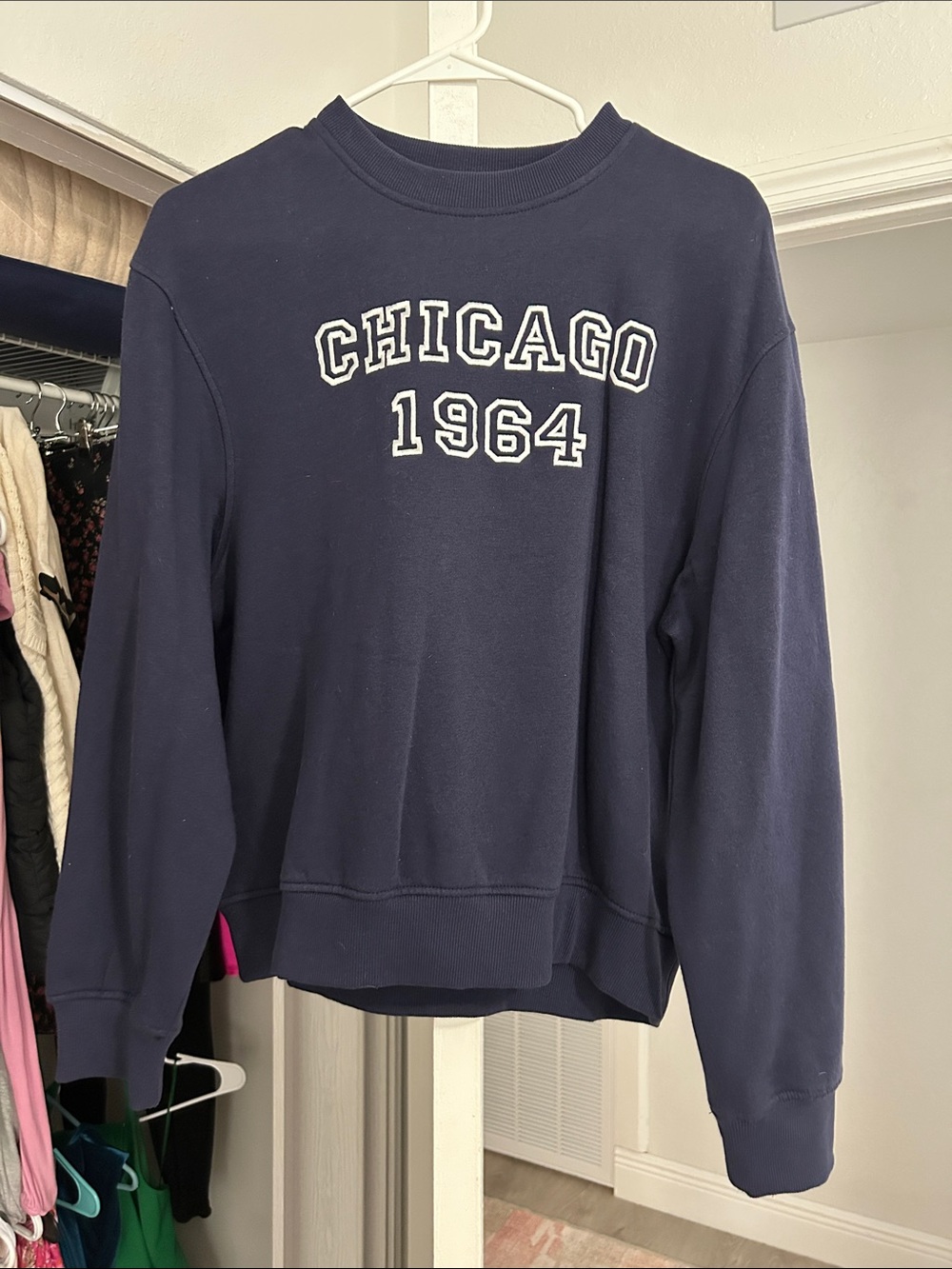 Zara Size M Chicago 1964 Navy Crewneck